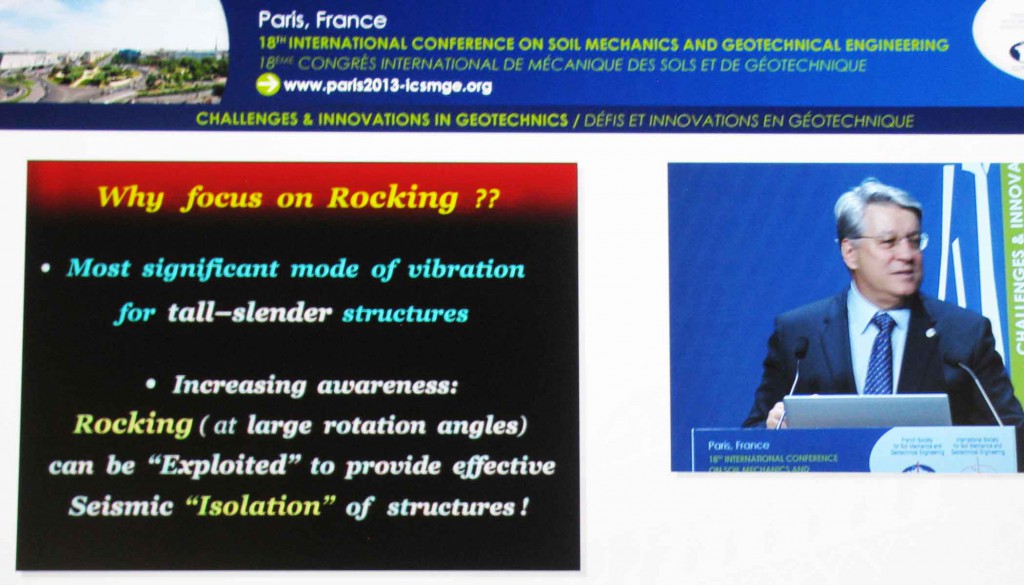 George Gazetas presentation “Soil-Foundation-Structure systems beyond conventional seismic failure thresholds”